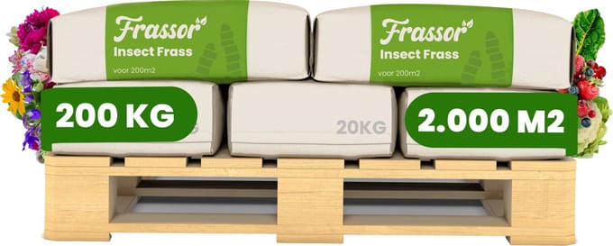 Frassor Universele Meststof (10x = 200 kg – voor 2.000 m2) Insecten Frass