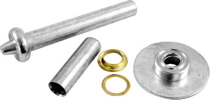 Dekton zeilringen set - 9 mm - 63 delig - messing gecoat