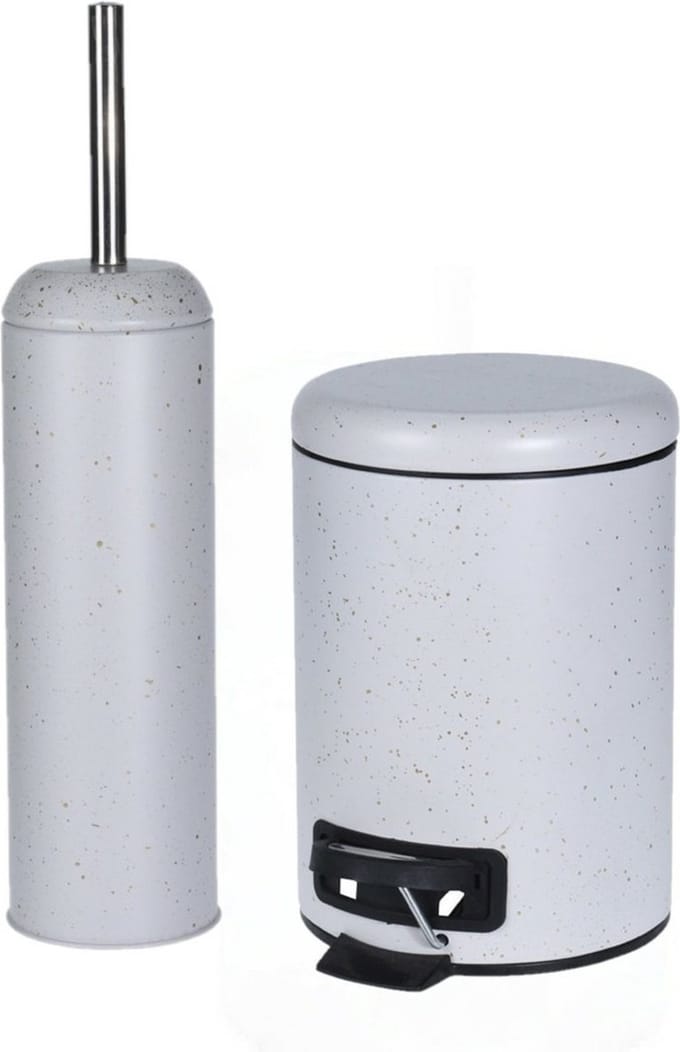 Excellent Houseware - Badkamer set - Pedaalemmer en toiletborstel