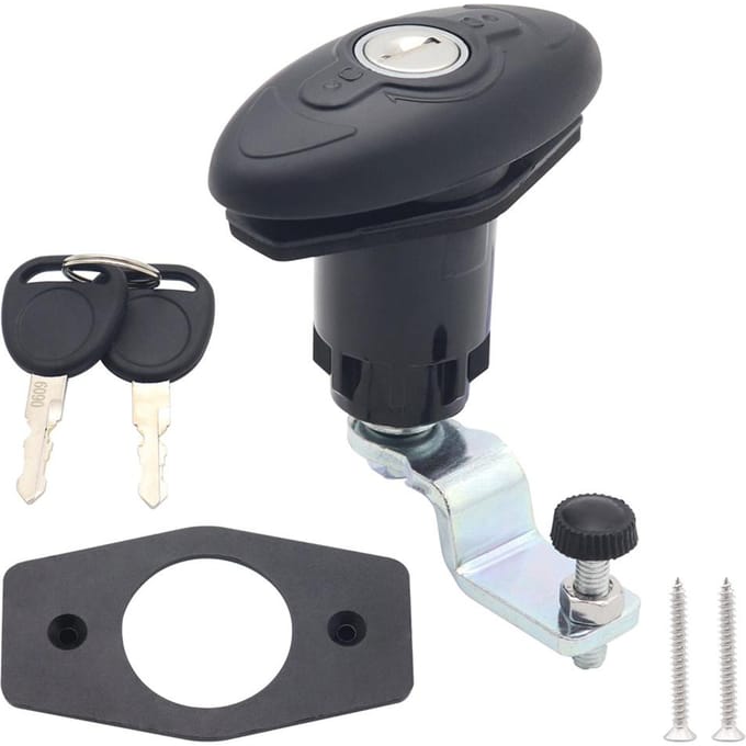 Draaibare handgreep met 2 sleutels voor camper-campercabine black