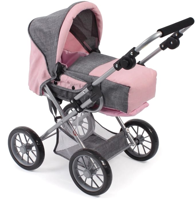 Bayer Chic Poppenwagen Leni combi (lichtgrijs/roze)