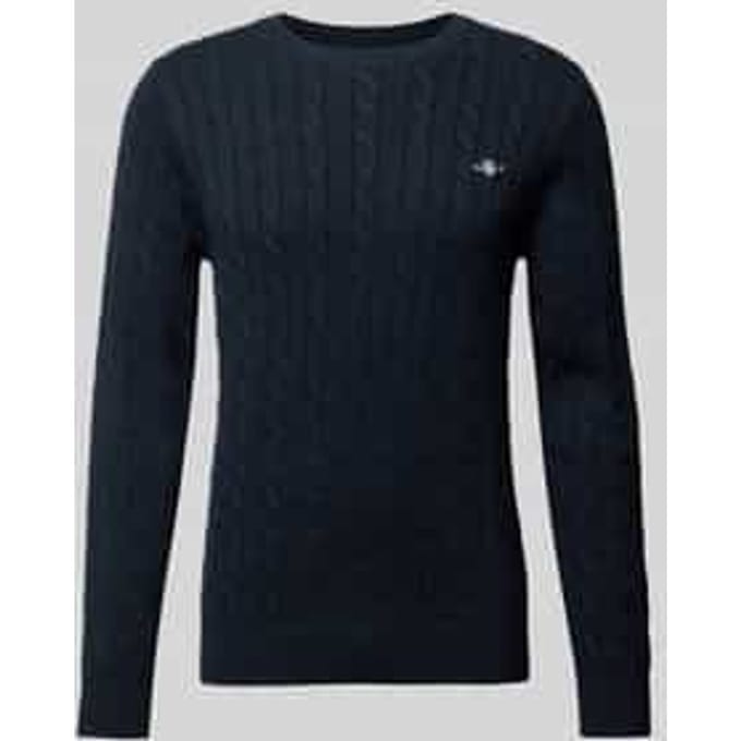 Gant Pullover Cable Navy - Maat XXL - Heren - Pullovers