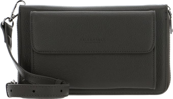 SEIDENFELT MANUFAKTUR Portemonnee Telefoontasje Linsell Multi Wallet Antracite Donkergrijs