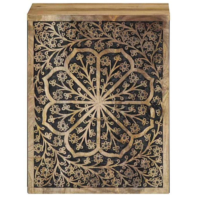 Vidaxl Wandkast voor de Badkamer, 38X33X48 Cm, Massief Mangohout
