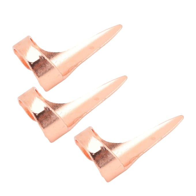 40 Pièces Outil de Sélection de Mèches de Cheveux Alliage Poli Utilisation Sans Effort Tresse Anneau de Sectionnement Doigt or