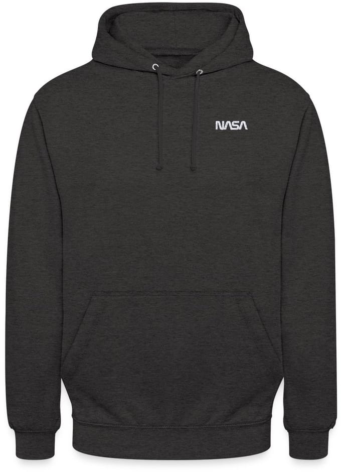 NASA Logo Klein Wit Borduurwerk Hoodie Unisex
