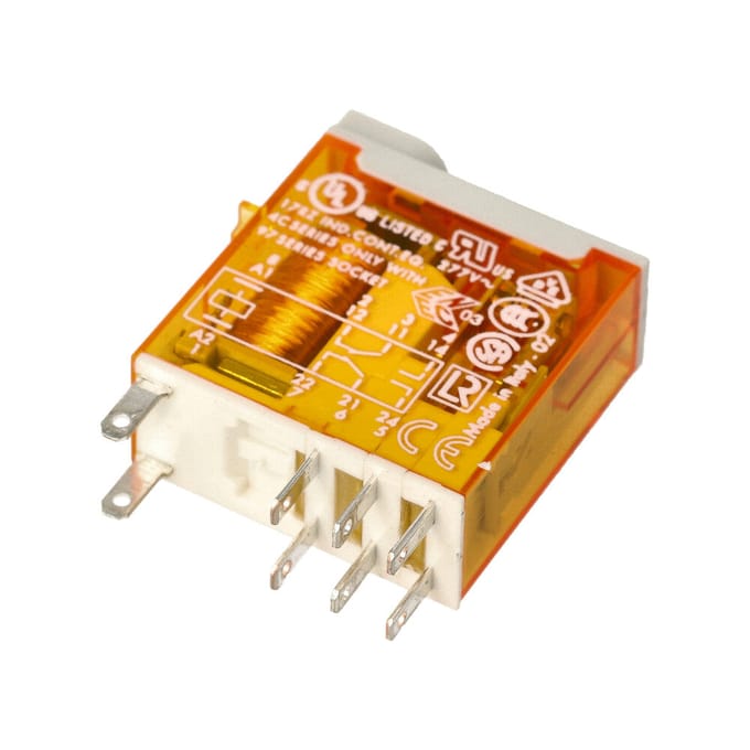 Finder Industrieel Mini Relais 2CO 8A 24VAC Met Testtoets - 46.52.8.024.0040