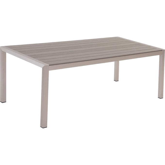 BELIANI VERNIO - Tuintafel - Grijs - 90 x 180 cm - Aluminium