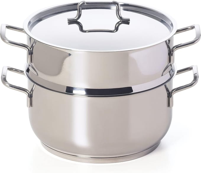 Stoompan voor perfect stomen met drievoudige bodem - 22 cm