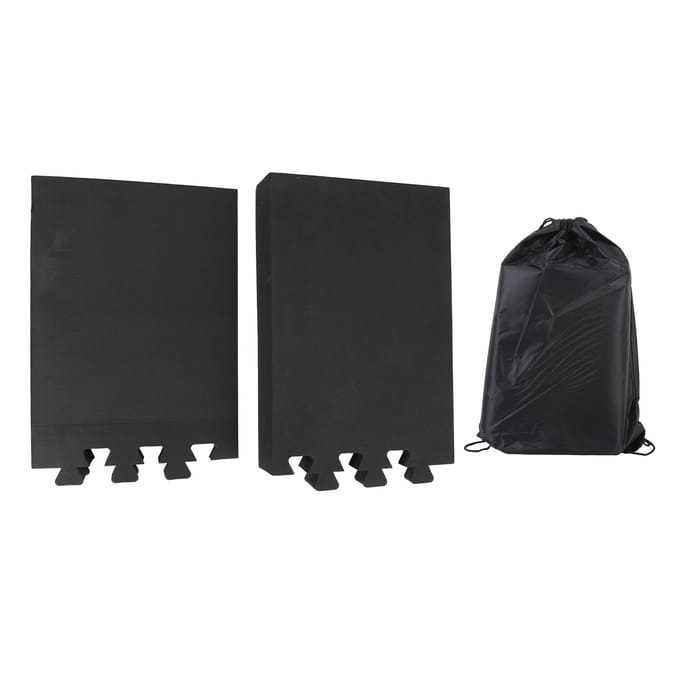 2 stuks Schuin Bord voor Squats Anti-Slip Squatblokken Verbeter Squatkracht Prestaties Kuitrekker EVA black