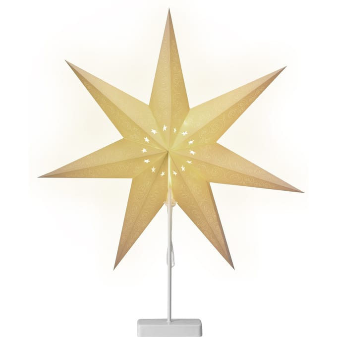Casaria LED Kerstster - Kerstversiering op Standaard Batterij 60cm - Wit