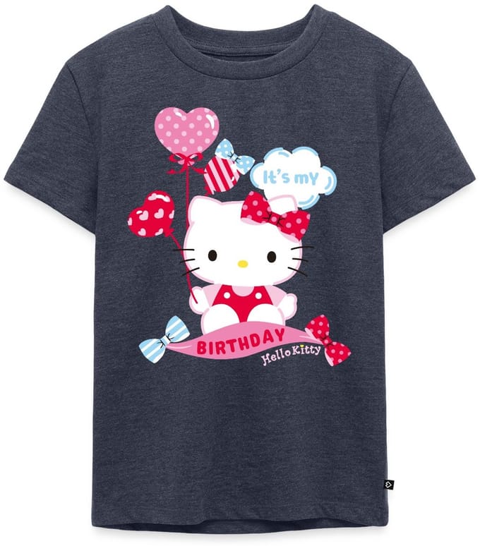Hello Kitty Met Ballonnen Jarig Ontwerp Premium T Shirt Kinderen