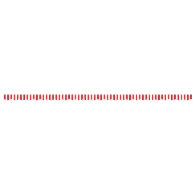 vidaXL - Vervangvolant - voor - zonnescherm - voor - 6 - m - Rood-wit - gestreept
