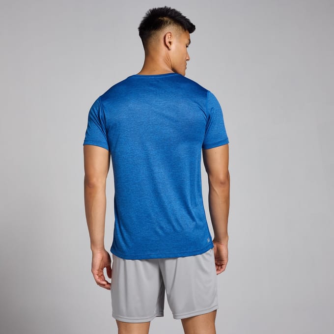 MP Tempo gemêleerd T-shirt voor heren - Puurblauw - S