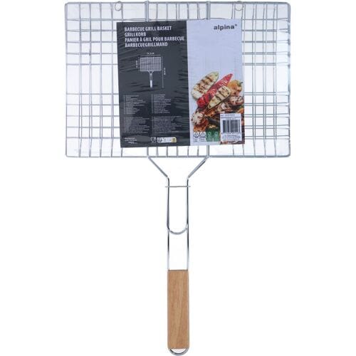 Alpina BBQ grillmand - zilver, 55 x 35 x 2 cm