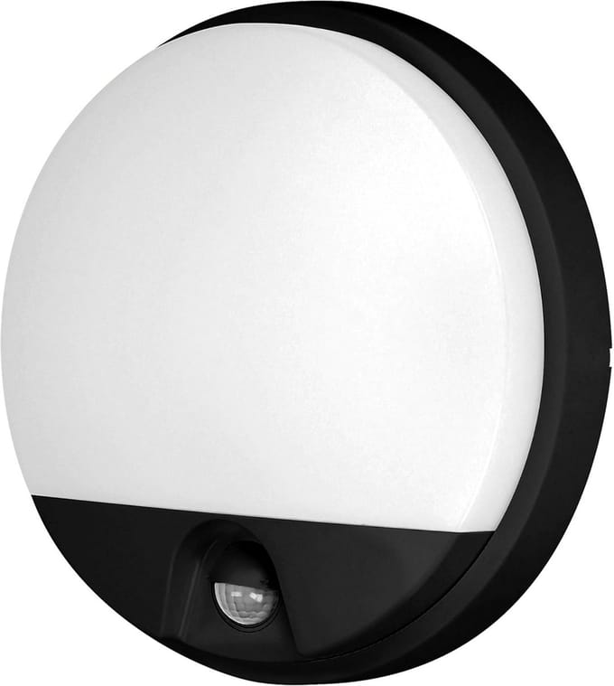 Moderne Buitenlamp met Bewegingsmelder 10W Zwart 4000K IP54