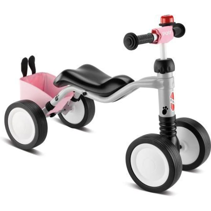 PUKY WUTSCH LOOPFIETS VOOR KINDEREN VANAF 1,5 JAAR IN ZILVER EN ROZE