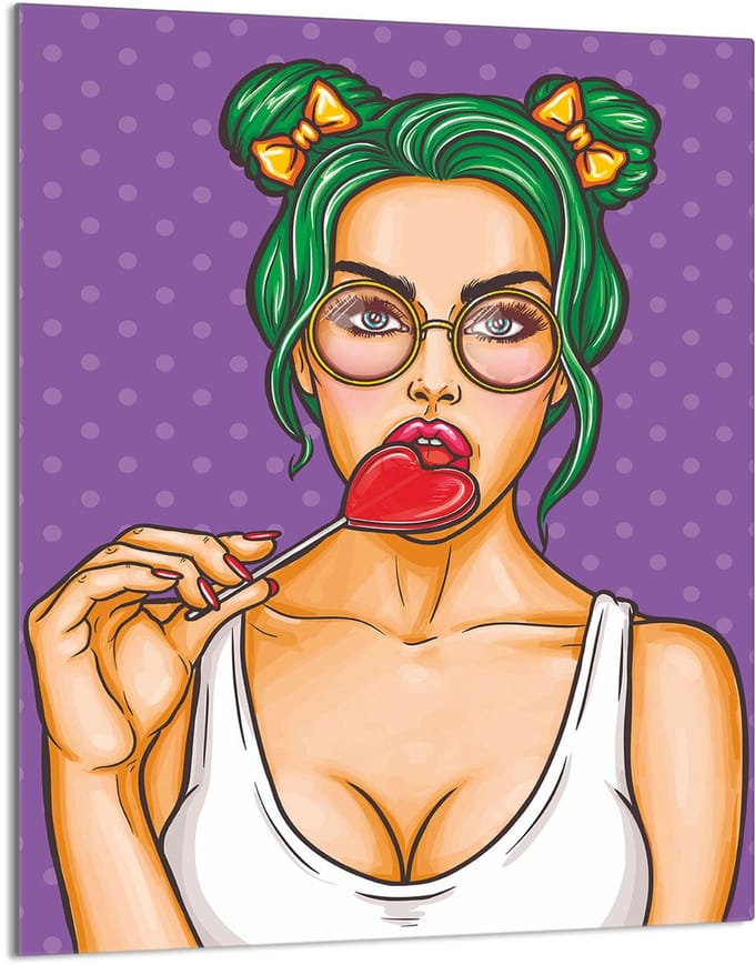 TMK ArtDeko - Snijplank - Glas - 40x52 - Vrouwelijk Motief