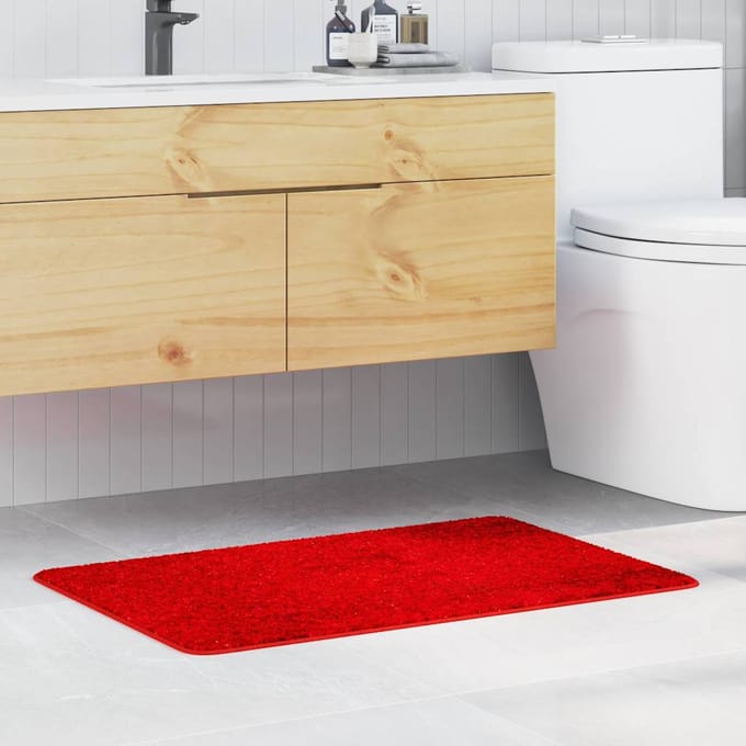 vidaXL - Antislip - Badmat - Rood - 60 - x - 90 - cm - PP
