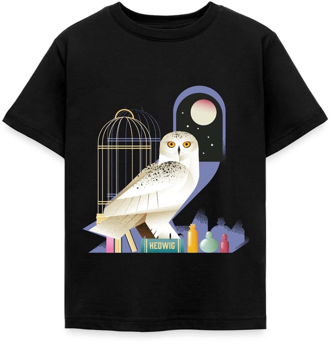 Harry Potter Hedwig De Uil Bij Nacht T-Shirt Kinderen