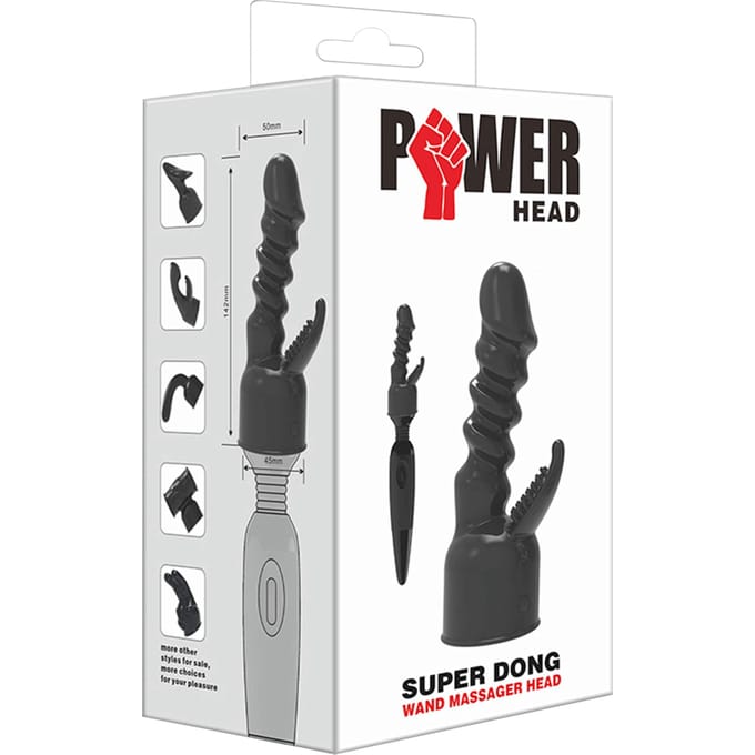 POWER Opzetstuk Wand Vibrator Super Dong
