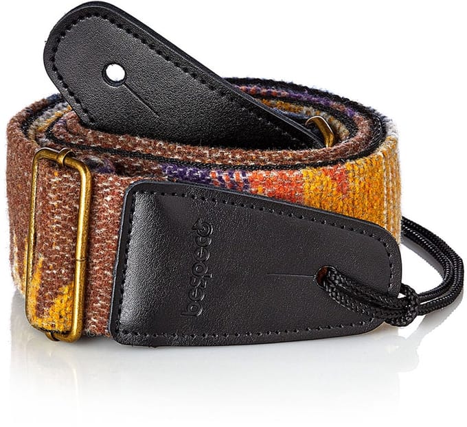 Bespeco TCVYE Polyester Wool Gitaarband Geel/Bruin/Blauw