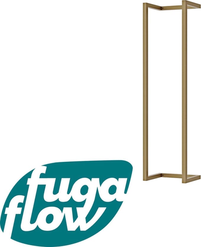 FugaFlow Eccelente Acces Handdoekrek - 95x25x20cm - Geborsteld messing