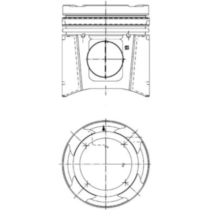 Zuigeronderdelenset met cilindervoering KOLBENSCHMIDT 99 697 960