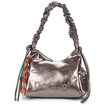 Desigual schoudertas Montville Half Logo Shoulder Bag Brushed Silver mauve