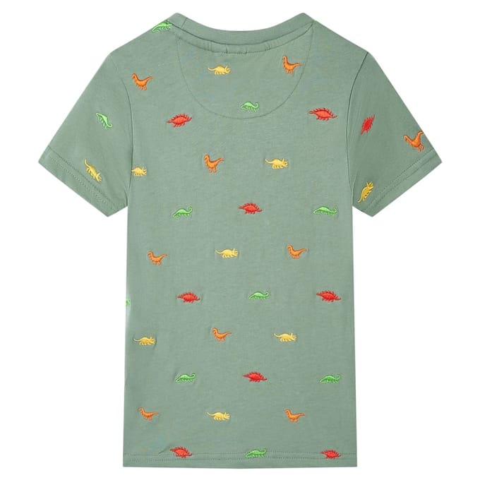 vidaXL Kindershirt met korte mouwen 128 kakikleurig