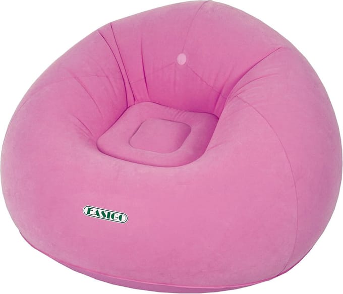 Comfortabele Roze Opblaasbare Loungestoel voor Binnen