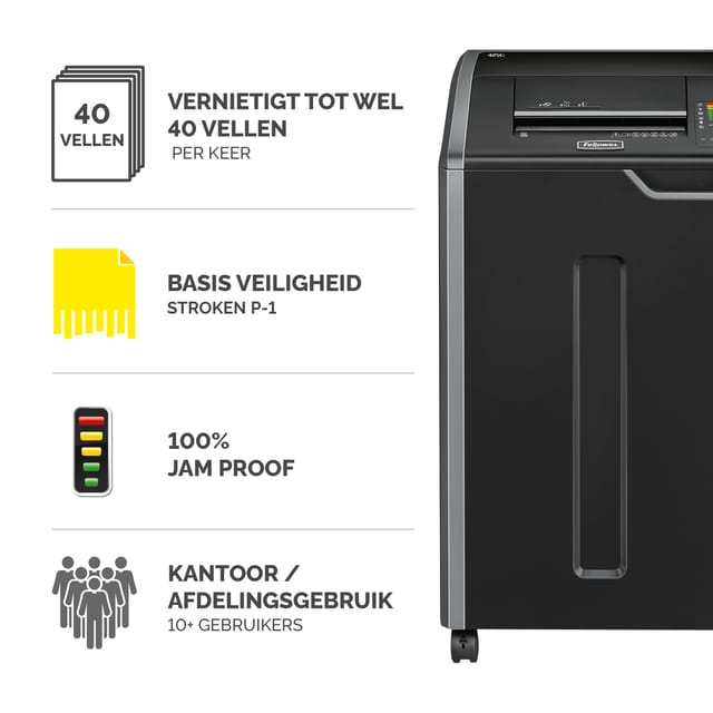 Papiervernietiger Fellowes Powershred 425I stroken 5,8mm