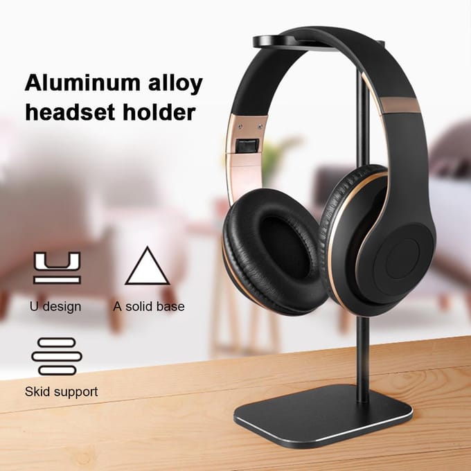 Draagbare hoofdtelefoon desktop standaard aluminiumlegering houder duurzame antislip oordopjes display houder