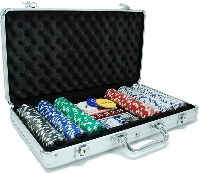 Pokerset koffer aluminium 300 chips