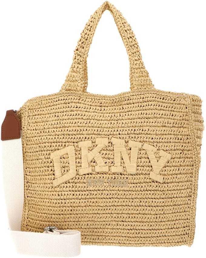 DKNY handtas schoudertas Hadlee Tote Bag Natural / Saddle beige