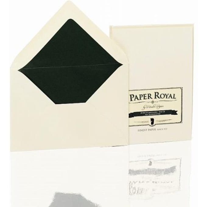 Enveloppe-C6-briefkaartformaat-Luxe-Creme- met groene voering-
