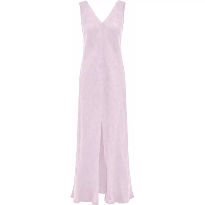 V-hals Jurk met Splitzoom Dames Haris Cotton Essentials