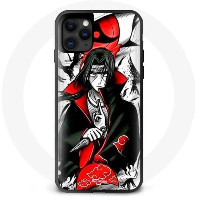 Coque - Maniacase - Iphone 12 - Itachi Uchiwa Naruto - Souple - Protection et décoration noir
