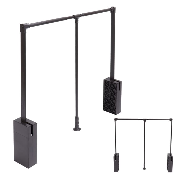 Tringle de garde-robe rétractable et pliable
