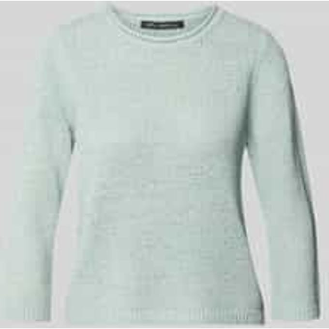 Gebreide pullover met ronde hals en 3/4-mouwen