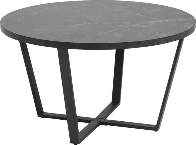 Bendt Ronde Salontafel 'Per' Zwart Marmerlook, Ø77cm