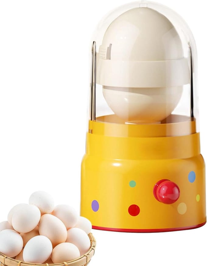 Eimixer - Keuken Gadget - Eieren Mengen - Schil-Intact Combinatie - 15.5 x 8 cm - Geel