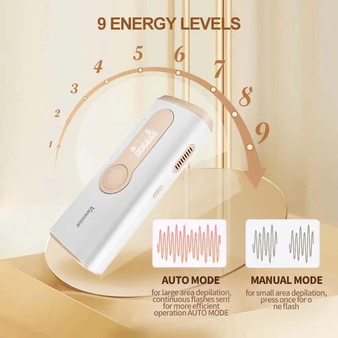 Vancostar Laser Ontharing 999900 Flits Koel Verjonging Acne Behandeling voor Thuis Bikini Trimmer IPL Epilator Schoonheidsapparaat wit