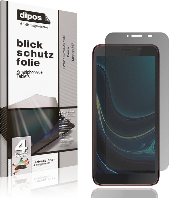 dipos – Matte Privacy Screenprotector geschikt voor Danew Konnect 557 | Anti-Spy Beschermfolie