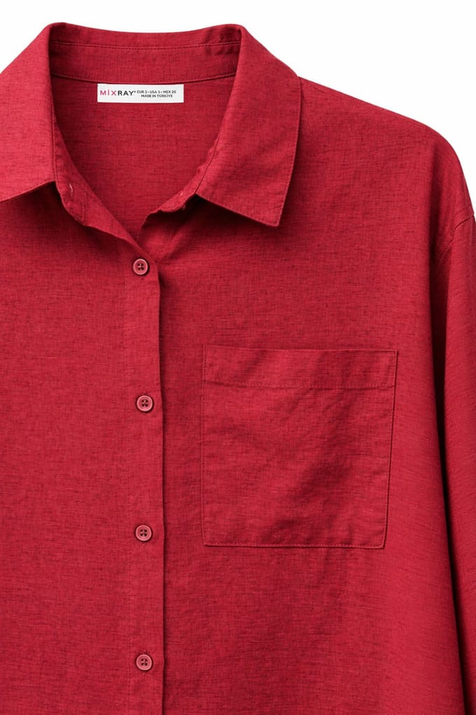 Oversized Linnenmix Blouse