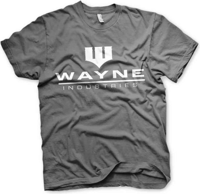 DC Comics Batman Heren Tshirt -S- Wayne Industries Logo Grijs