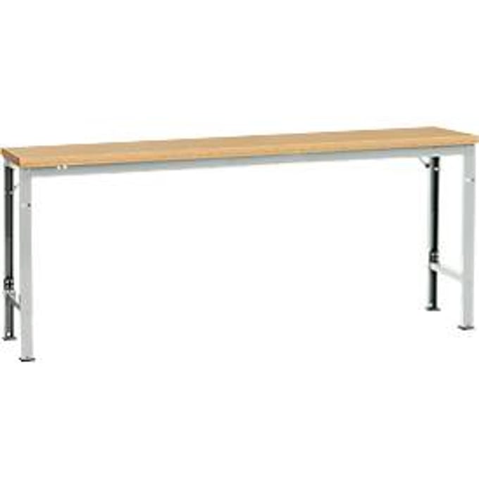 Manuflex AU7115.7035 Werk achtergrond tafel universele speciale met multiplex plaat, bxdxh = 2000 x 800 x 722-1022 mm Grijs-wit (RAL 7035)