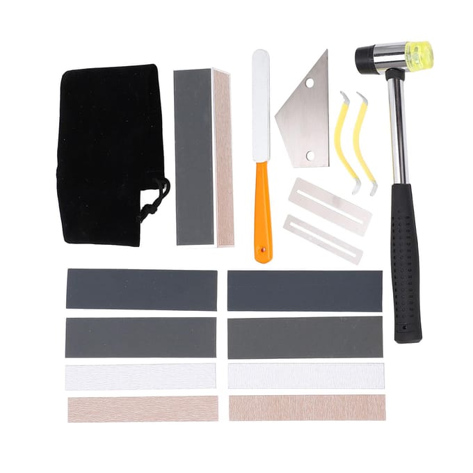 17-delige Gitaar Luthier Gereedschap Set Kit Fretten Installatie Reparatie Gereedschappen Onderdelen Accessoires gray