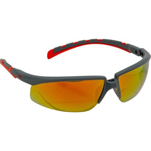 3M S2024AS-RED Veiligheidsbril Spiegelend, Met anti-kras coating Rood, Grijs EN 166 DIN 166
