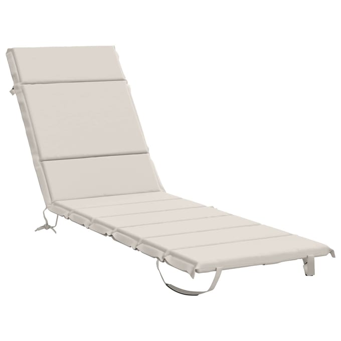 vidaXL - Ligstoel - Kussen - GEMERT - 100% - Polyester - Wit - 200 - x - 50 - x - 3 - cm